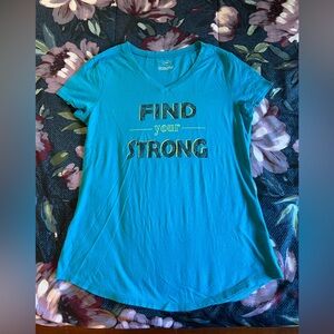 TekGear medium “Find Your Strong” workout shirt. Hardly worn, like new.